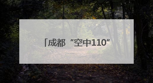 成都“空中110”来了 警用无人机开启立体化巡防新时代