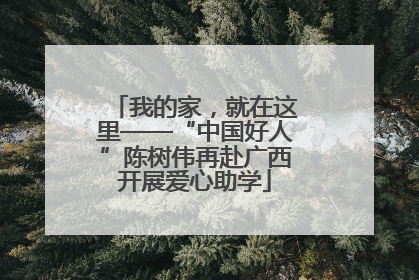 我的家，就在这里——“中国好人”陈树伟再赴广西开展爱心助学