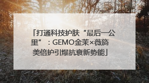 打通科技护肤“最后一公里”：GEMO金茉×薇旖美倍护引爆抗衰新势能