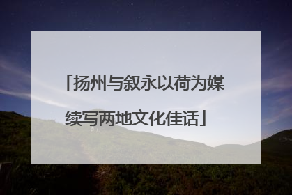 扬州与叙永以荷为媒续写两地文化佳话