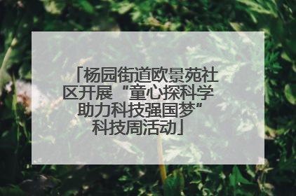 杨园街道欧景苑社区开展“童心探科学 助力科技强国梦”科技周活动