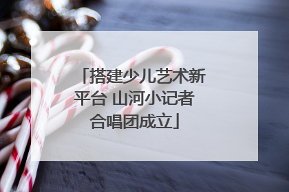 搭建少儿艺术新平台 山河小记者合唱团成立