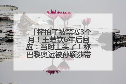 摔拍子被禁赛3个月！王楚钦6年后回应：当时上头了！称巴黎奥运被孙颖莎带着打，搭档8年“一个眼神就能懂”