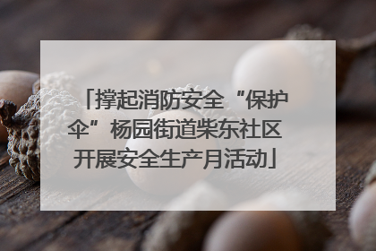 撑起消防安全“保护伞”杨园街道柴东社区开展安全生产月活动