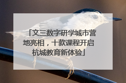 文三数字研学城市营地亮相，十款课程开启杭城教育新体验