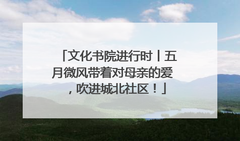 文化书院进行时丨五月微风带着对母亲的爱，吹进城北社区！
