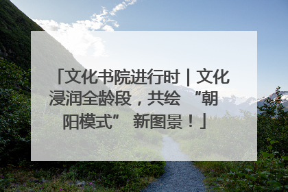 文化书院进行时｜文化浸润全龄段，共绘 “朝阳模式” 新图景！