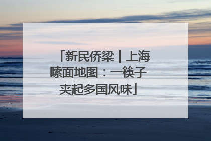 新民侨梁｜上海嗦面地图：一筷子夹起多国风味