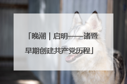 晚潮｜启明——诸暨早期创建共产党历程