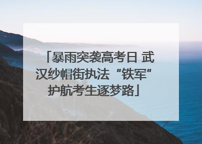 暴雨突袭高考日 武汉纱帽街执法“铁军”护航考生逐梦路
