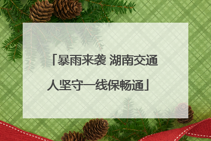 暴雨来袭 湖南交通人坚守一线保畅通