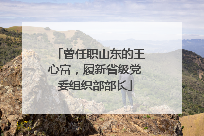 曾任职山东的王心富，履新省级党委组织部部长