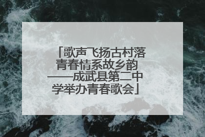 歌声飞扬古村落 青春情系故乡韵——成武县第二中学举办青春歌会