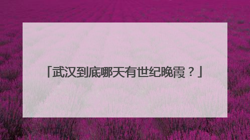 武汉到底哪天有世纪晚霞？