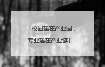 校园建在产业园，专业建在产业链