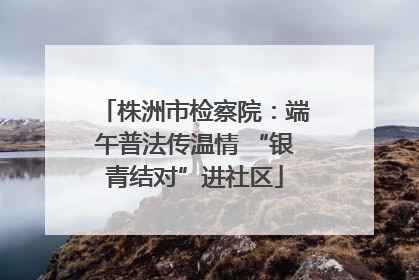 株洲市检察院：端午普法传温情 “银青结对”进社区