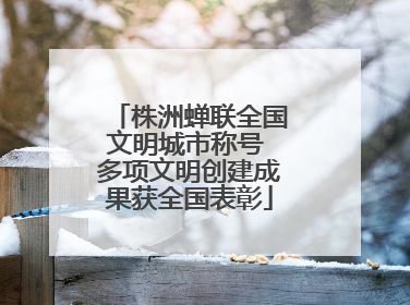 株洲蝉联全国文明城市称号 多项文明创建成果获全国表彰