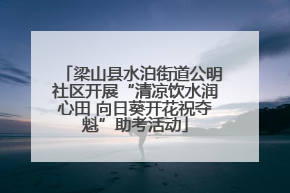 梁山县水泊街道公明社区开展“清凉饮水润心田 向日葵开花祝夺魁”助考活动
