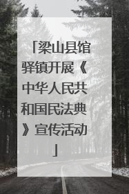 梁山县馆驿镇开展《中华人民共和国民法典》宣传活动