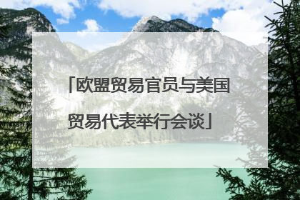 欧盟贸易官员与美国贸易代表举行会谈
