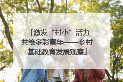 激发“村小”活力 共绘多彩童年——乡村基础教育发展观察