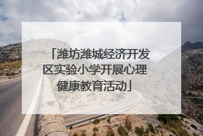 潍坊潍城经济开发区实验小学开展心理健康教育活动