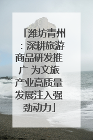 潍坊青州：深耕旅游商品研发推广 为文旅产业高质量发展注入强劲动力