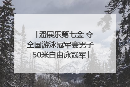 潘展乐第七金 夺全国游泳冠军赛男子50米自由泳冠军