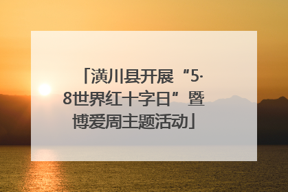 潢川县开展“5·8世界红十字日”暨博爱周主题活动