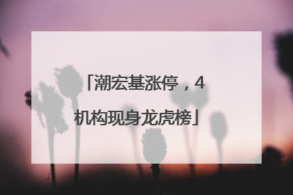 潮宏基涨停，4机构现身龙虎榜