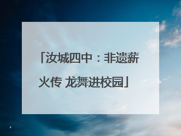 汝城四中：非遗薪火传 龙舞进校园