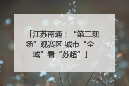 江苏南通：“第二现场”观赛区 城市“全域”看“苏超”
