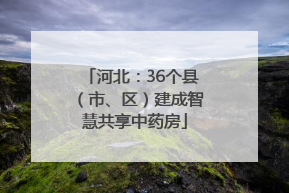 河北：36个县（市、区）建成智慧共享中药房