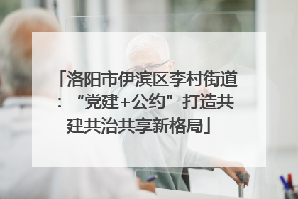 洛阳市伊滨区李村街道：“党建+公约”打造共建共治共享新格局