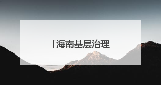 海南基层治理研究院揭牌