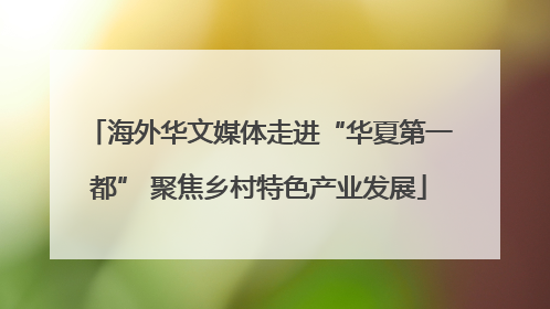 海外华文媒体走进“华夏第一都” 聚焦乡村特色产业发展