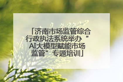 济南市场监管综合行政执法系统举办“AI大模型赋能市场监管”专题培训
