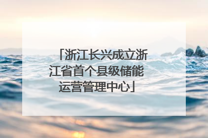 浙江长兴成立浙江省首个县级储能运营管理中心