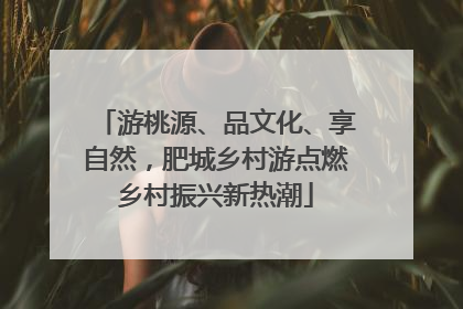 游桃源、品文化、享自然，肥城乡村游点燃乡村振兴新热潮