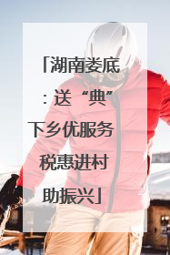 湖南娄底：送“典”下乡优服务 税惠进村助振兴