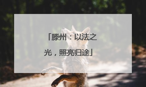 滕州：以法之光，照亮归途