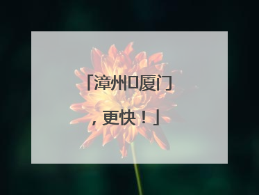 漳州⇋厦门，更快！