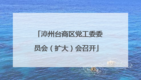 漳州台商区党工委委员会（扩大）会召开