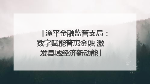 漳平金融监管支局：数字赋能普惠金融 激发县域经济新动能