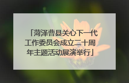 菏泽曹县关心下一代工作委员会成立二十周年主题活动展演举行
