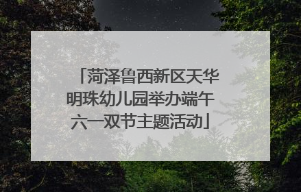 菏泽鲁西新区天华明珠幼儿园举办端午六一双节主题活动