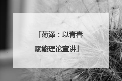 菏泽：以青春赋能理论宣讲