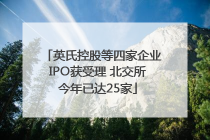 英氏控股等四家企业IPO获受理 北交所今年已达25家