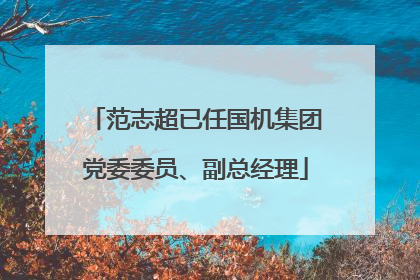 范志超已任国机集团党委委员、副总经理