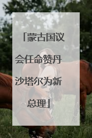蒙古国议会任命赞丹沙塔尔为新总理